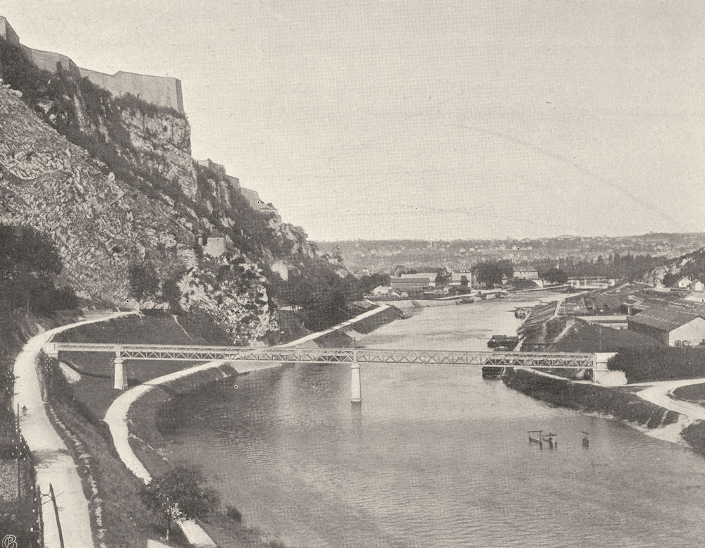 DOUBS. Besançon- Vue générale 1905 old antique vintage print picture
